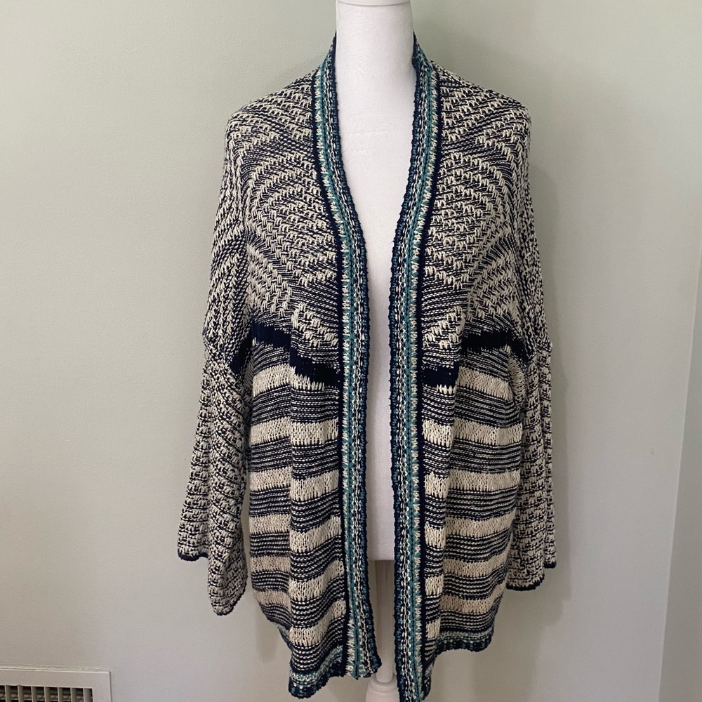Umgee Open Front Cardigan Sweater Boho Bohomian Ultra Comfy Oversized Small